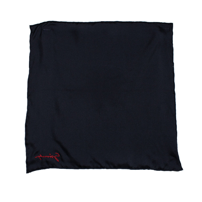 Givenchy, black pocket square with embroidery