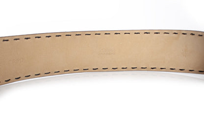 Prada, Black suede belt with silver buckle