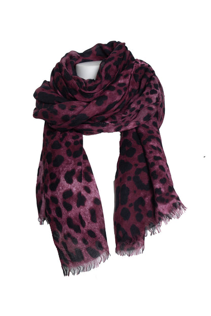 Dolce & Gabbana, leopard printed scarf in purple