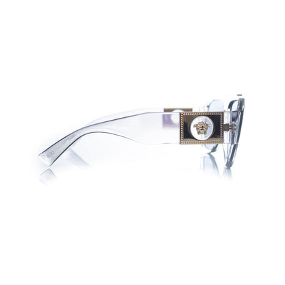 Versace, transparent shield medusa sunglasses
