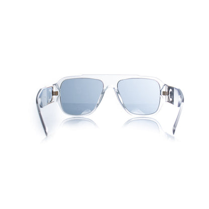 Versace, transparent shield medusa sunglasses