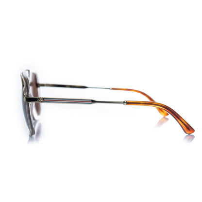 Gucci, transparent and gold aviator