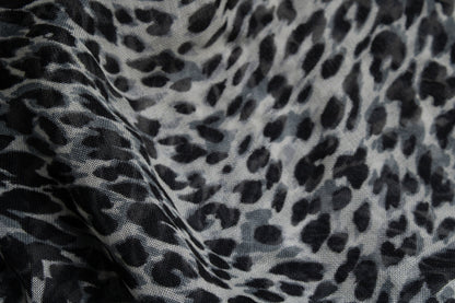 Saint Laurent, leopard printed square scarf