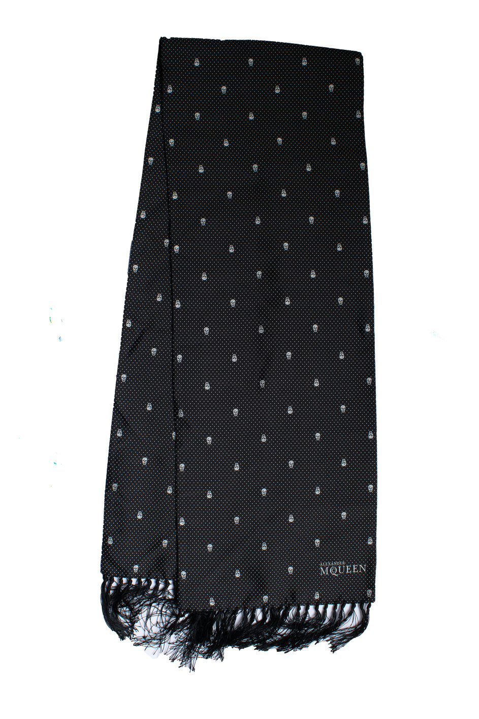 Alexander McQueen, dotted skull tuxedo scarf