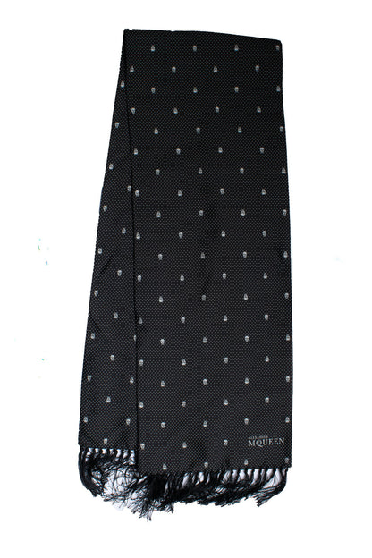 Alexander McQueen, dotted skull tuxedo scarf