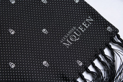Alexander McQueen, dotted skull tuxedo scarf