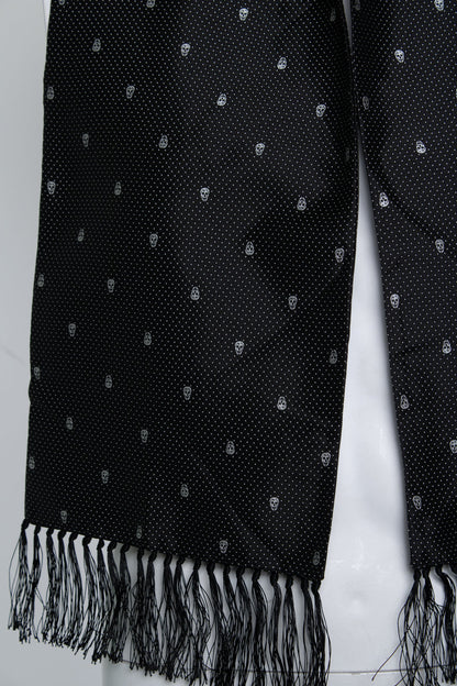 Alexander McQueen, dotted skull tuxedo scarf