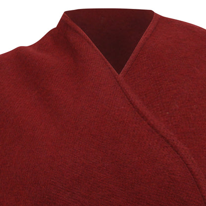 Maje Fringed Shawl in Burgundy Acrylic