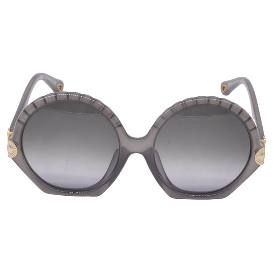 Chloé Vera Seashell Round Sunglasses in Grey Acetate