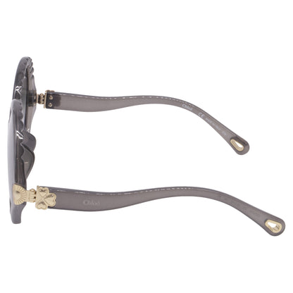 Chloé Vera Seashell Round Sunglasses in Grey Acetate