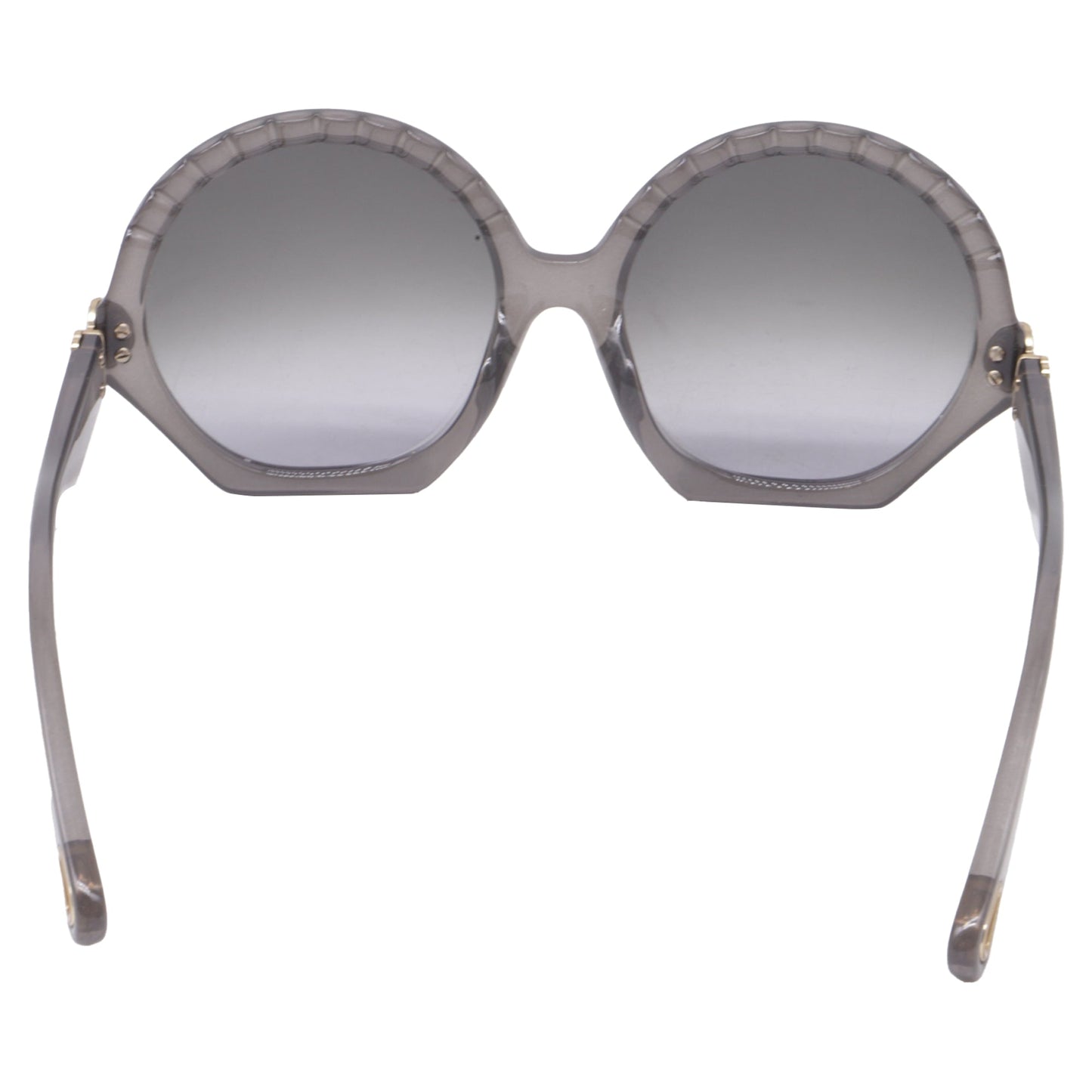 Chloé Vera Seashell Round Sunglasses in Grey Acetate