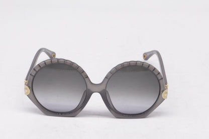 Chloé Vera Seashell Round Sunglasses in Grey Acetate