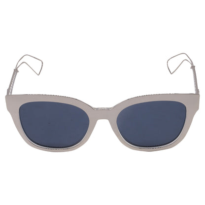Dior Diorama 1 Mirrored Wayfarer Sunglasses in Silver Acetate