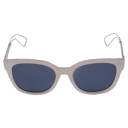 Dior Diorama 1 Mirrored Wayfarer Sunglasses in Silver Acetate