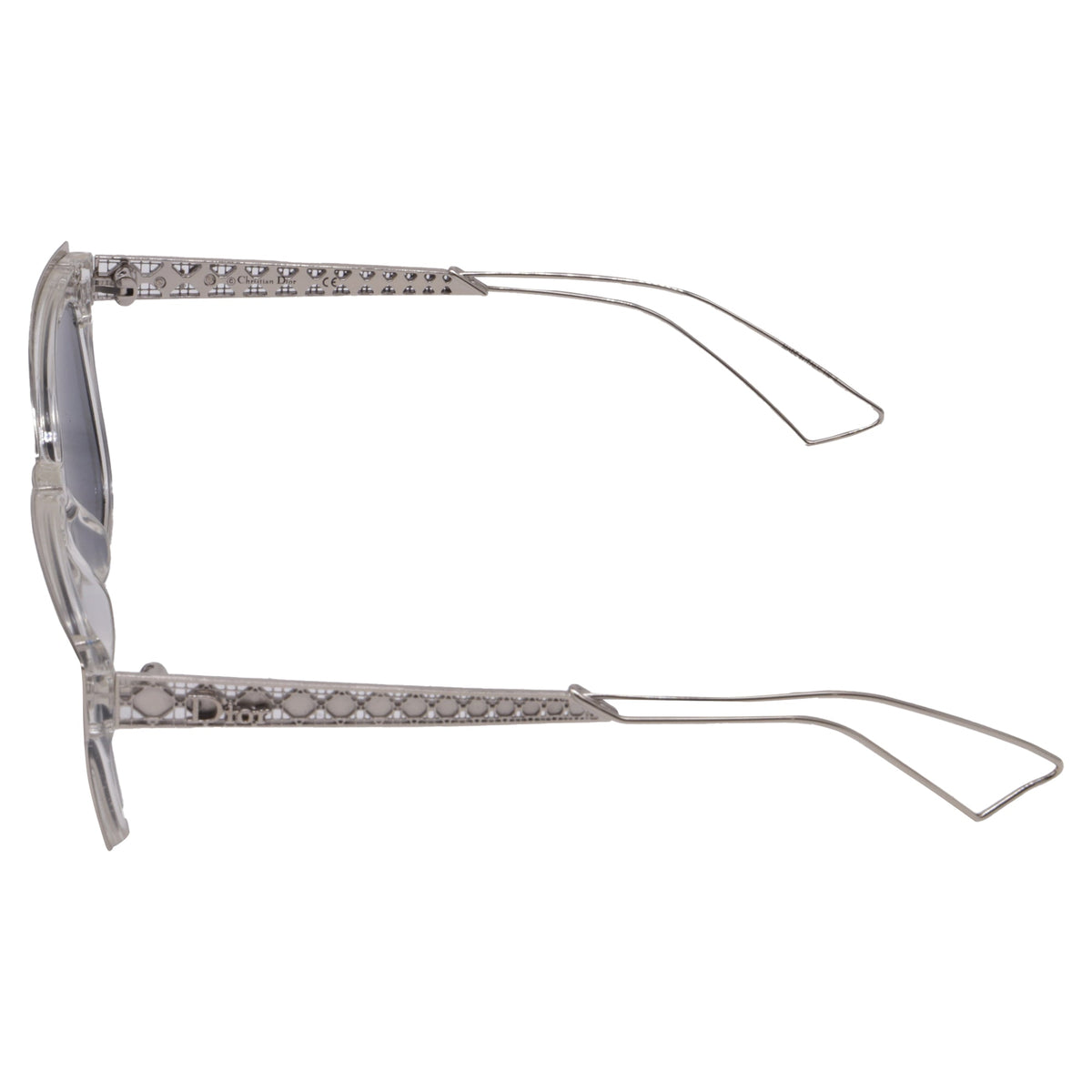 Dior Diorama 1 Mirrored Wayfarer Sunglasses in Silver Acetate
