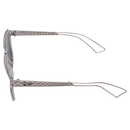 Dior Diorama 1 Mirrored Wayfarer Sunglasses in Silver Acetate