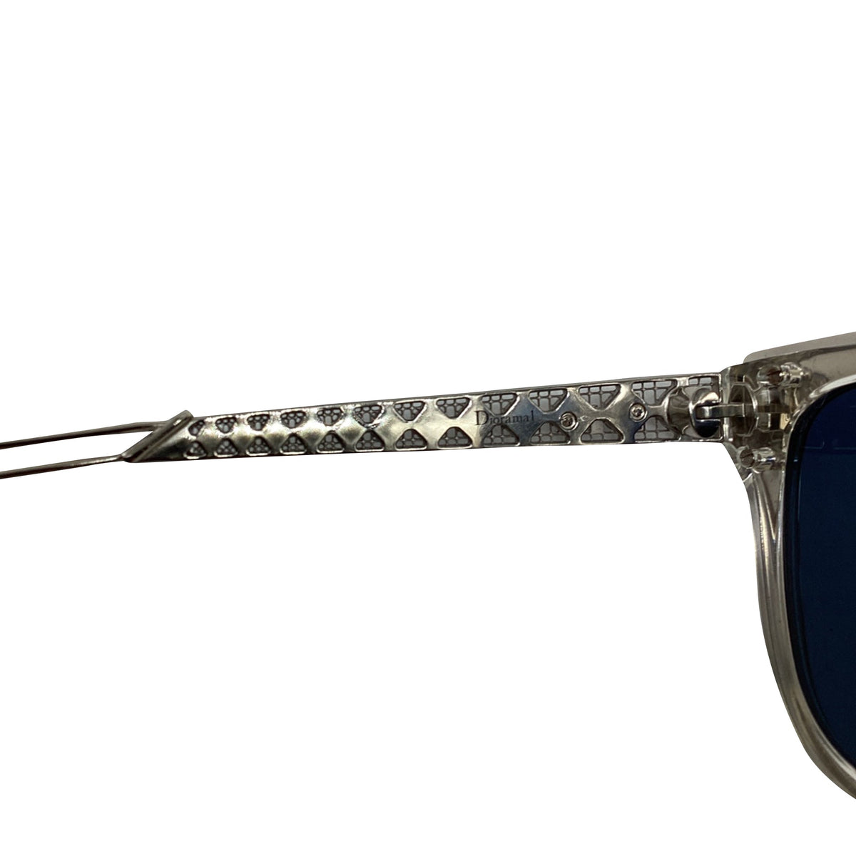 Dior Diorama 1 Mirrored Wayfarer Sunglasses in Silver Acetate