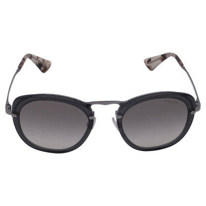 Prada Catwalk SPR58U Oval Sunglasses in Grey Metal