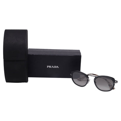 Prada Catwalk SPR58U Oval Sunglasses in Grey Metal