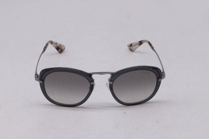 Prada Catwalk SPR58U Oval Sunglasses in Grey Metal