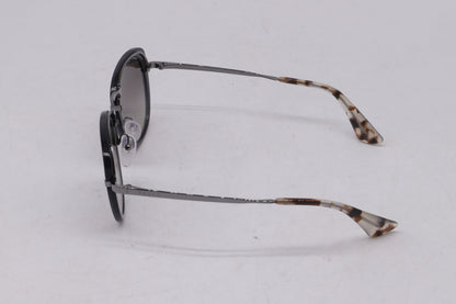 Prada Catwalk SPR58U Oval Sunglasses in Grey Metal