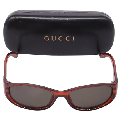 Gucci GG2566/S Interlocking G Sunglasses in Red Acetate
