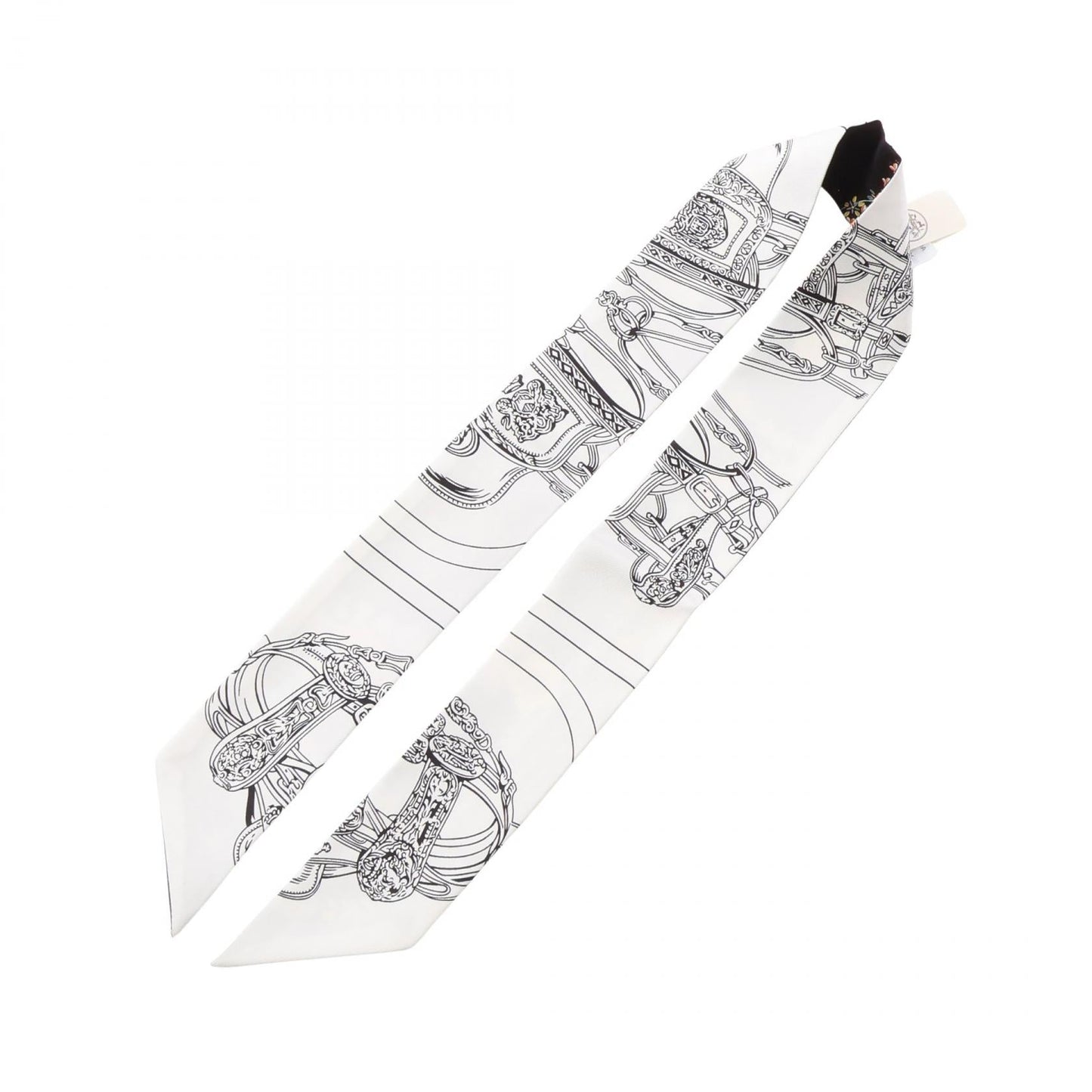 Hermes Brides de Gala en Fleurs Silk Twilly Scarf