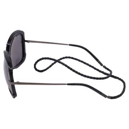 Bottega Veneta Square Sunglasses in Black Metal