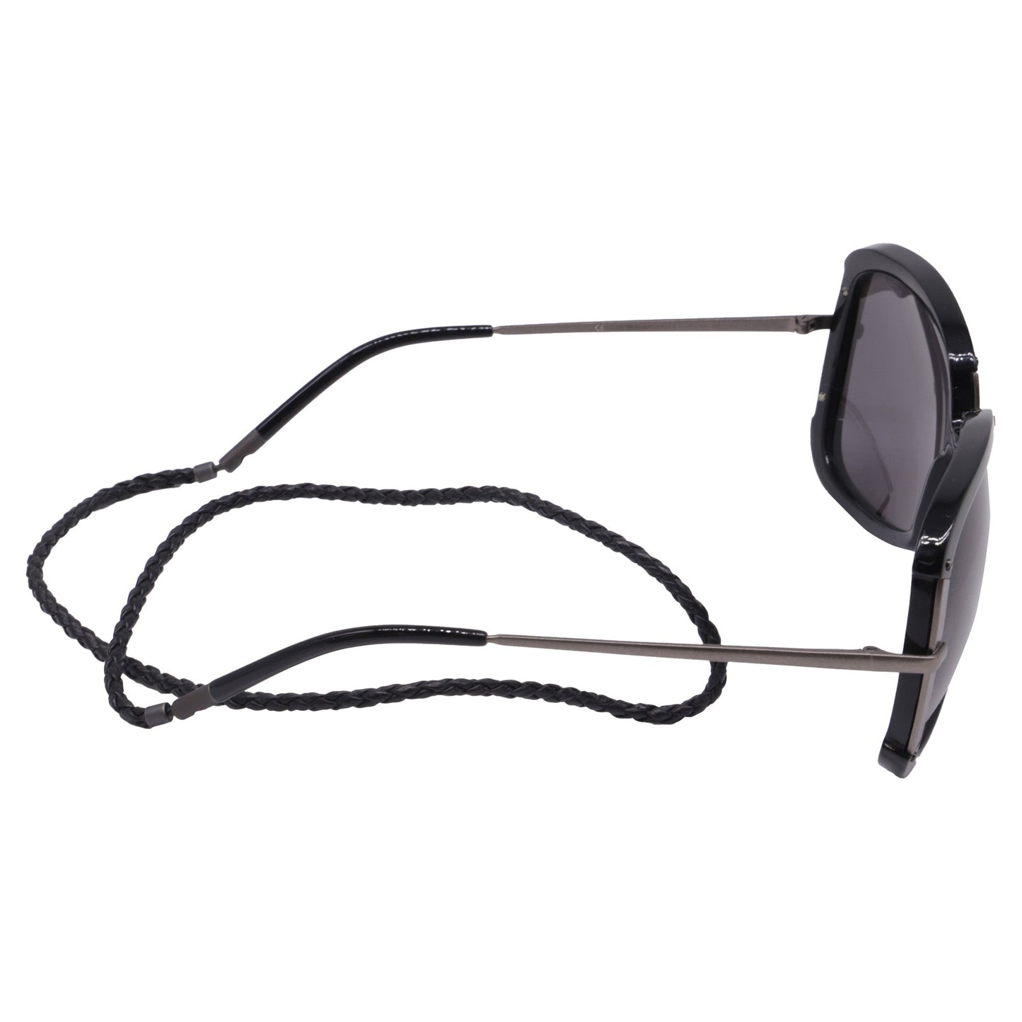 Bottega Veneta Square Sunglasses in Black Metal