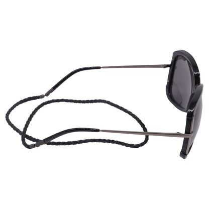 Bottega Veneta Square Sunglasses in Black Metal