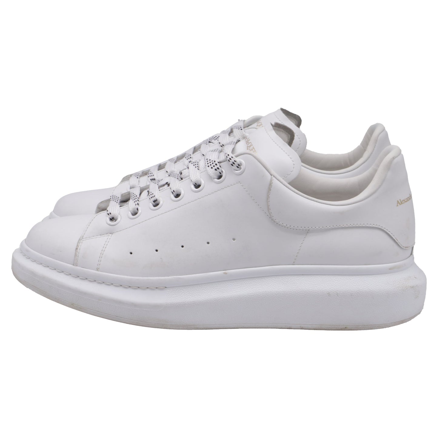 Men's Alexander McQueen Oversized Platform Sneakers in White Leather