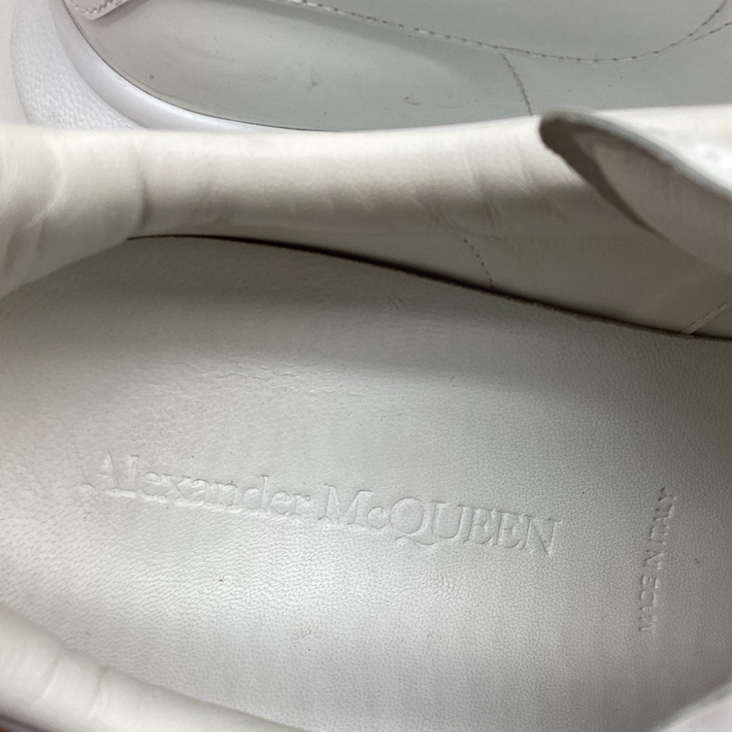 Men's Alexander McQueen Oversized Platform Sneakers in White Leather