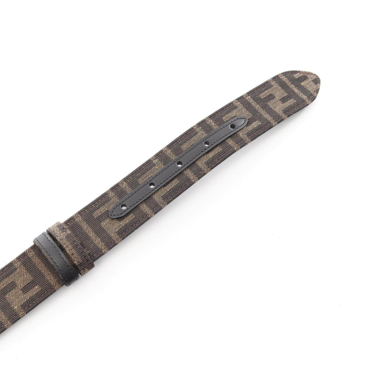 Fendi FF Logo Reversible Leather Canvas Belt