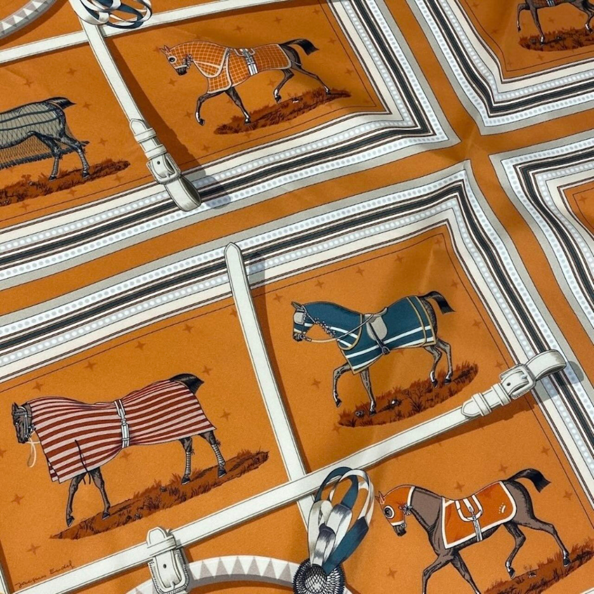 Hermes Carre90 Double Face Silk Scarf