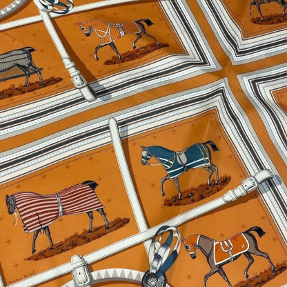 Hermes Carre90 Double Face Silk Scarf
