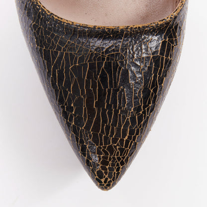 Women's Miu Miu Leather Triple Strap Platform Heels