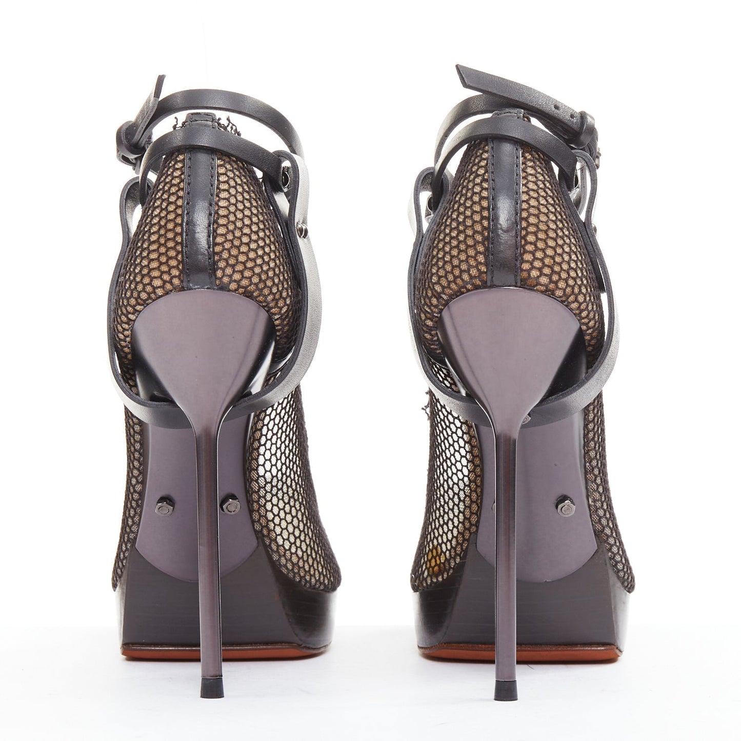 Women's Lanvin 2011 Fishnet Mesh Pin Heels