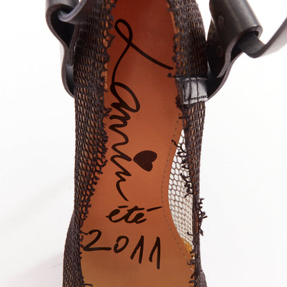 Women's Lanvin 2011 Fishnet Mesh Pin Heels