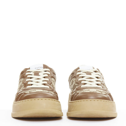 Men's Gucci Leather Canvas Monogram Sneakers