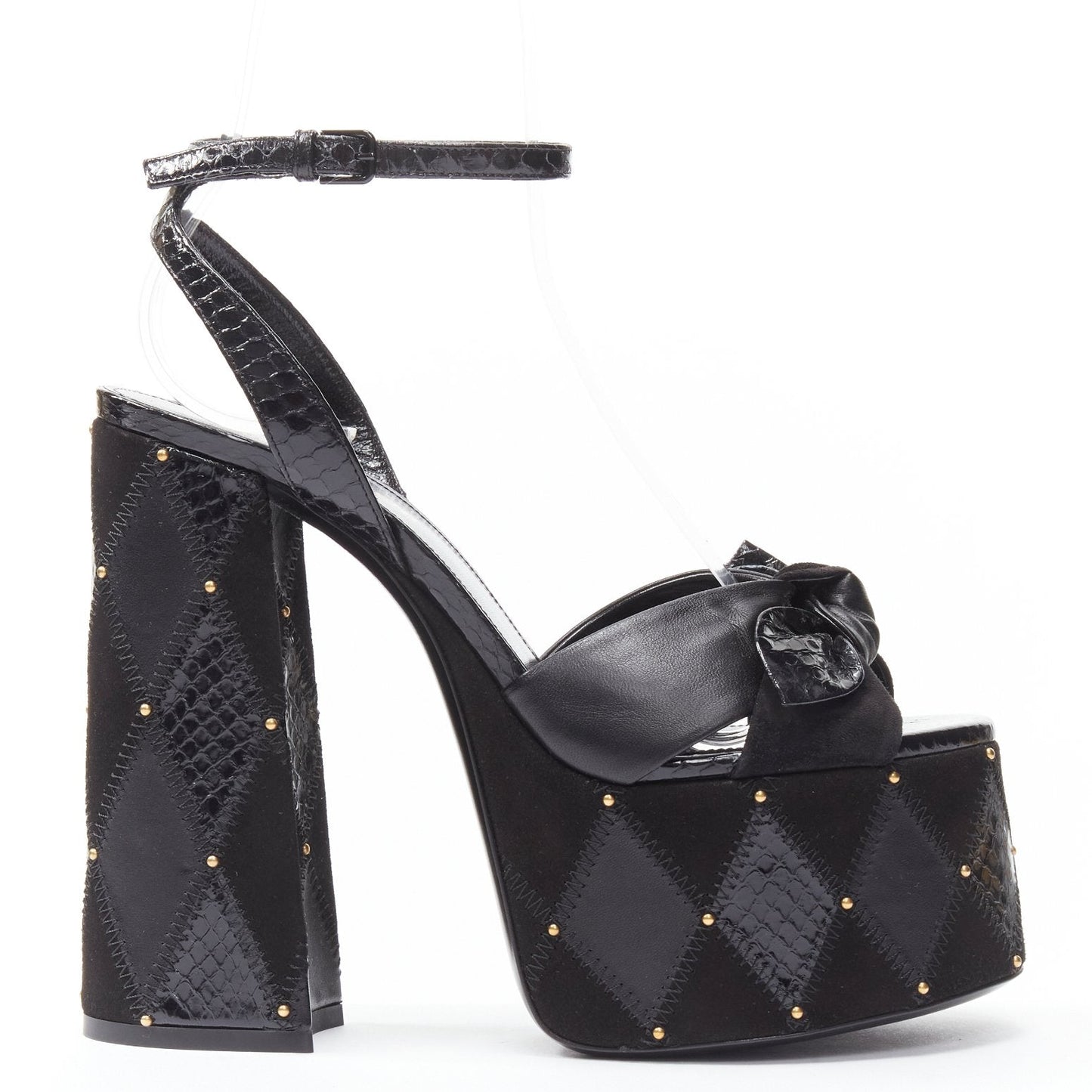 Women's Saint Laurent Paige Patchwork Stud Sandals