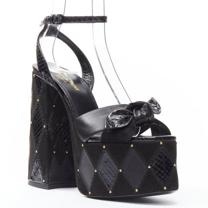 Women's Saint Laurent Paige Patchwork Stud Sandals