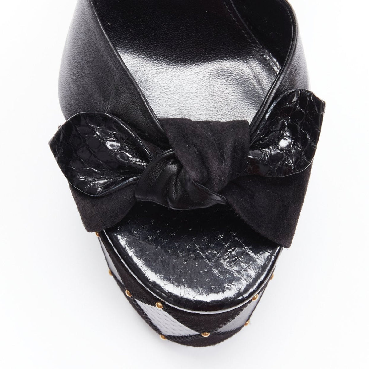 Women's Saint Laurent Paige Patchwork Stud Sandals