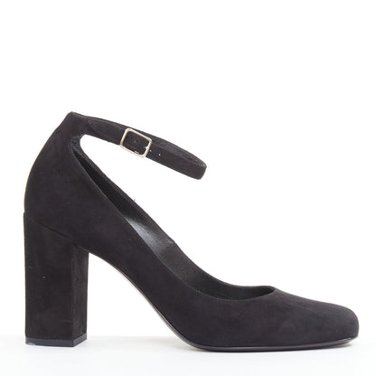 Women's Saint Laurent Suede Leather Mary Jane Pumps