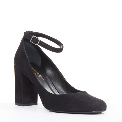 Women's Saint Laurent Suede Leather Mary Jane Pumps