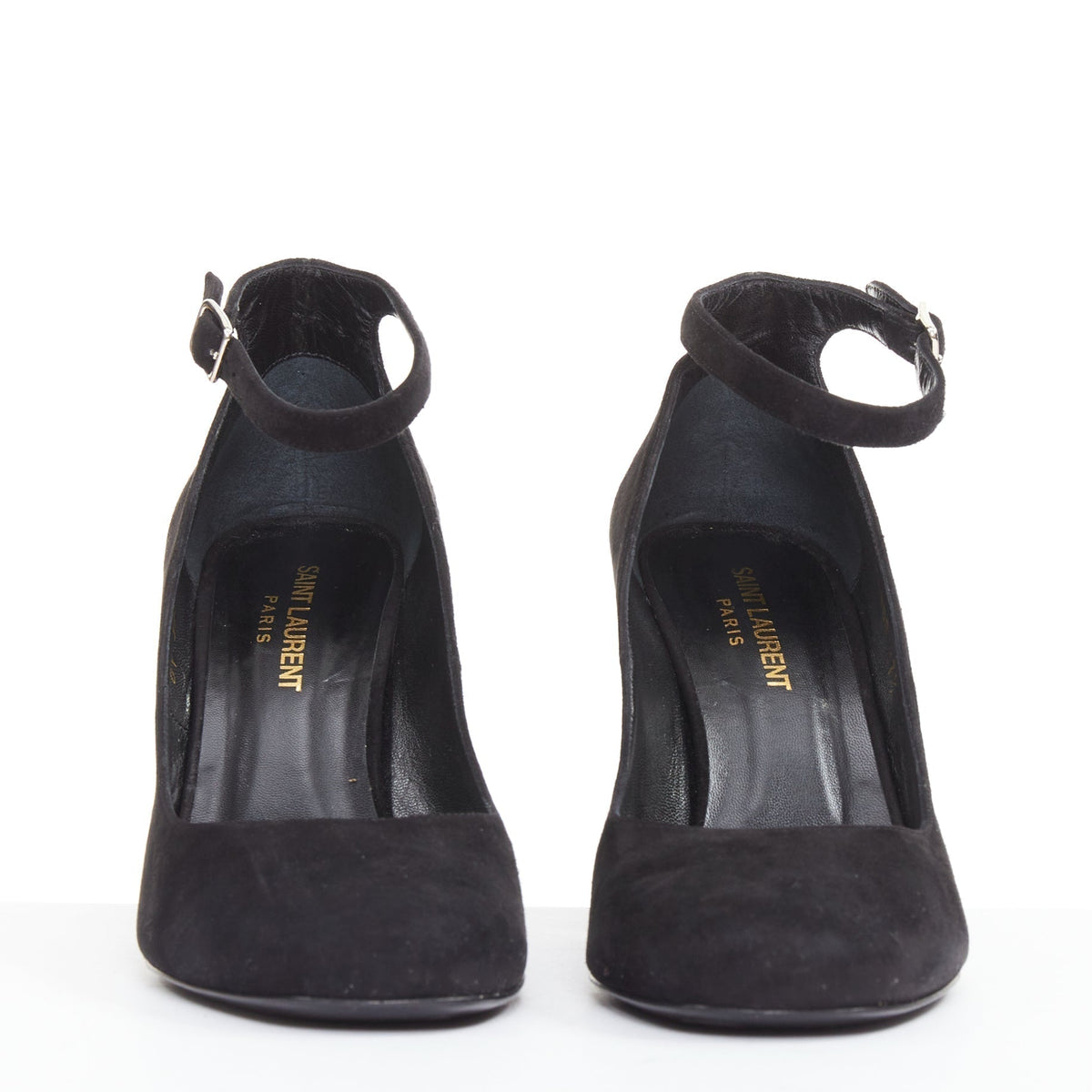 Women's Saint Laurent Suede Leather Mary Jane Pumps