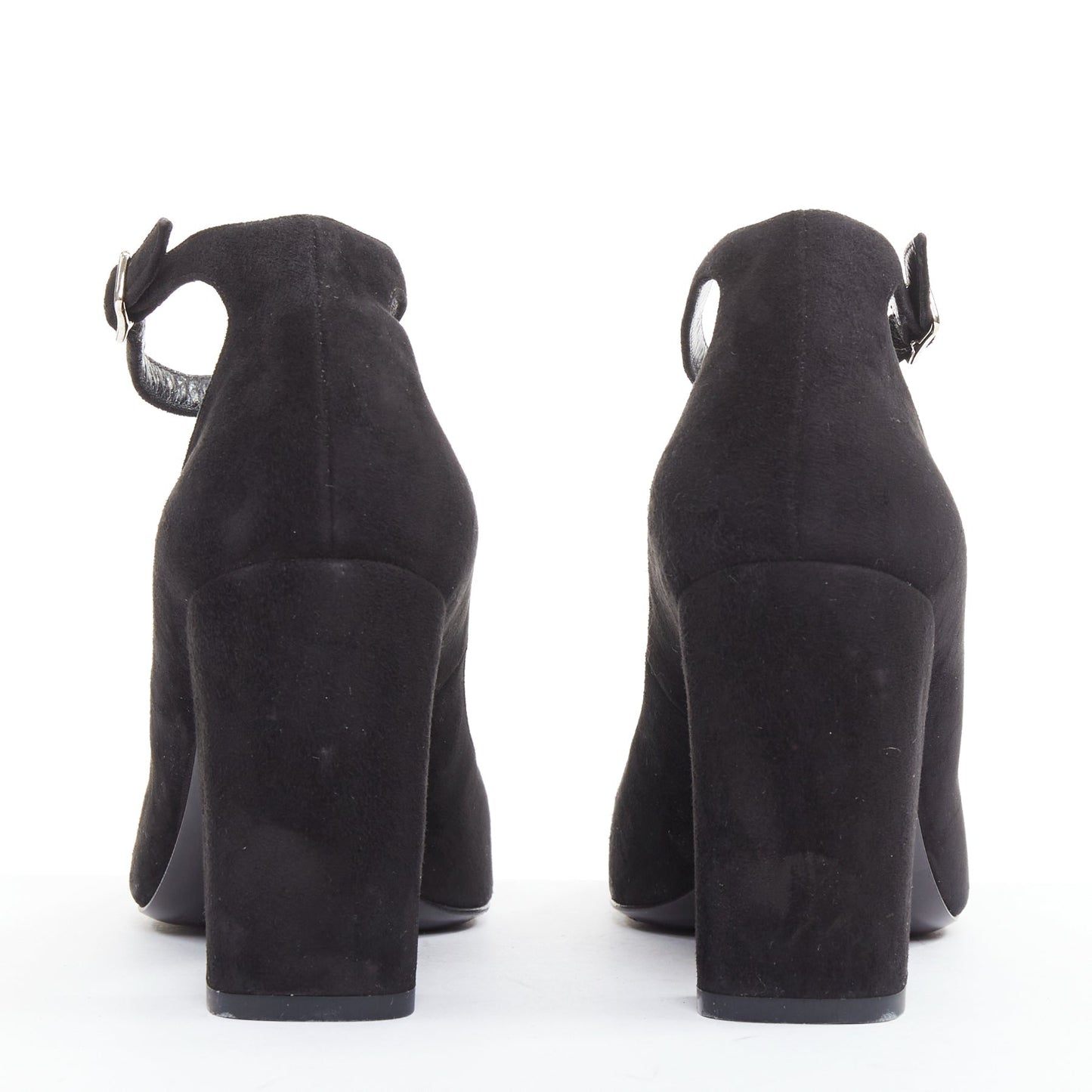 Women's Saint Laurent Suede Leather Mary Jane Pumps