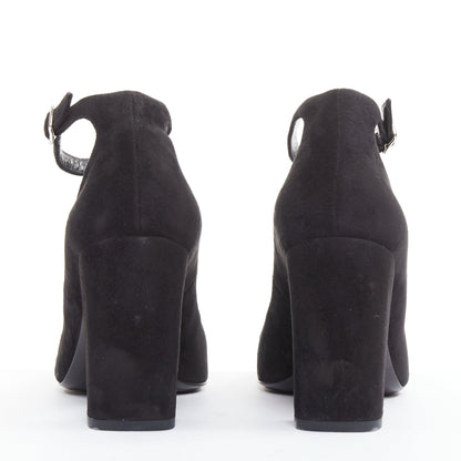Women's Saint Laurent Suede Leather Mary Jane Pumps