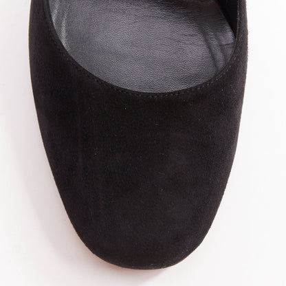 Women's Saint Laurent Suede Leather Mary Jane Pumps