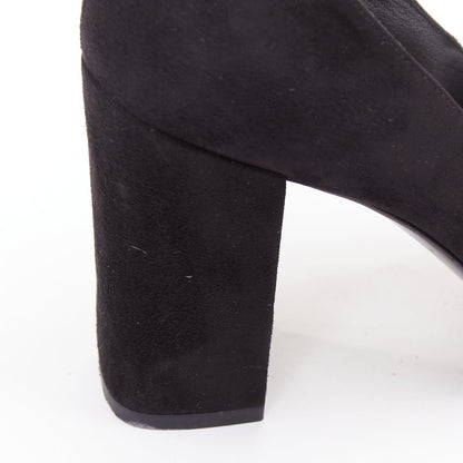Women's Saint Laurent Suede Leather Mary Jane Pumps