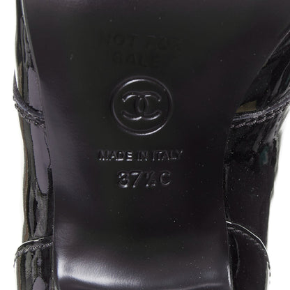 Women's Chanel 2018 Patent Pointed Oxford